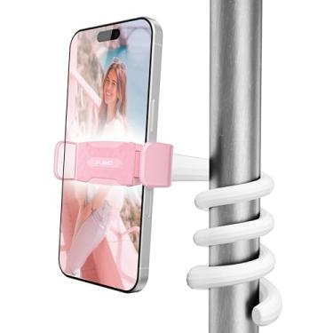 Imagem de A2C Suporte de telefone flexível para esteira, peloton, carrinho, carrinho de compras, mesa, pescoço de ganso portátil de 42 cm, suporte de telefone de braço longo para smartphones de 12 a 16,5 cm