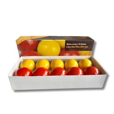 Imagem de Jogo 10 Bolas Bilhar Sinuca Mata-mata 54 mm Lisa Vm/am RDT