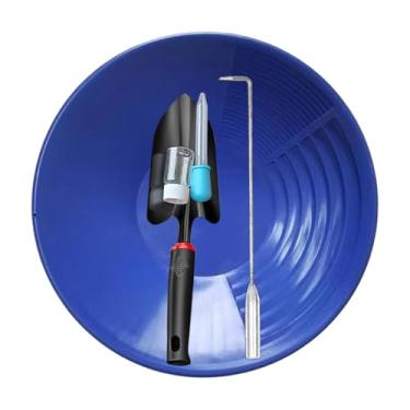 Imagem de Generic Kit de garimpagem de com dois rifles, pá e anzol, garimpagem de para garimpeiros experientes em Beach River, Azul 35cm