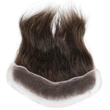 Imagem de Amiable Peruca masculina para testa 100% cabelo humano peruca frontal de renda francesa para homens Sistema de substituição em forma de V natural peruca para homens cabelo humano #5