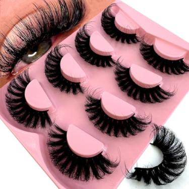Imagem de HBZGTLAD NOVO 4 pares de cílios postiços grossos longos cílios postiços dramáticos cílios de vison falso 3D atacado faixa completa cílios maquiagem (CC-2)
