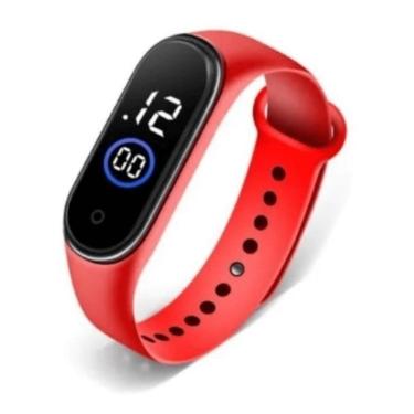 Imagem de Relógio De Pulso Digital Led Esportivo Resistente Água Red