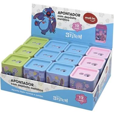 Imagem de Apontador com Depósito 2 Furos STITCH Quadrado Metálico - 4 Modelos, D