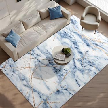 Imagem de Tapete de área 20 x 3 metros lavável azul vintage tapete antiderrapante sala de estar sala de jantar escritório C10