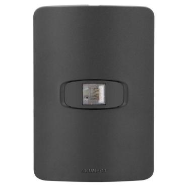 Imagem de Conjunto 1 Tomada Rede Rj45 - Alumbra Gracia Black Maxx