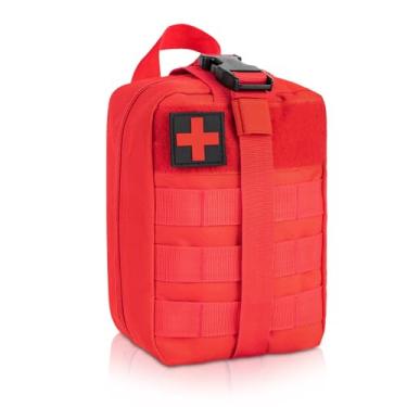 Imagem de BIZOCO Bolsa tática Molle – Bolsa de primeiros socorros Molle vazia para suprimentos de emergência, bolsa IFAK militar tática para painel Molle