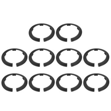 Imagem de HARFINGTON 20 peças de cobertura de tubo de flange decoração 4,49" (114 mm) capa de plástico para furo de parede sob a pia tubo radiador coleira de proteção para banheiro cozinha vaso sanitário, preto