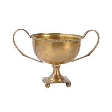 Imagem de balde de vinho Balde de gelo cobre para sala estar, arranjo decorativo, vintage europeu, esculpido à mão Refrigerador de cerveja