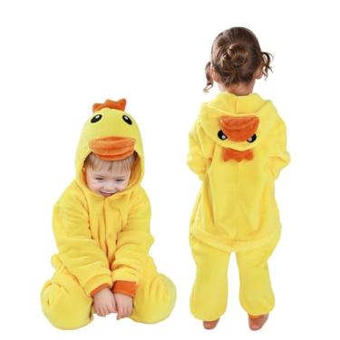 Imagem de Seawhisper Fantasia de pato infantil macacão infantil bebê menina menino fantasia animal fantasia Halloween 3T 4T 2T 12-18 meses 5 7 9