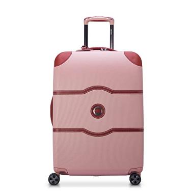 Imagem de DELSEY Paris Bolsa feminina Chatelet Hardside 2.0 com rodas giratórias, rosa, média xadrez 60 cm, sem freio