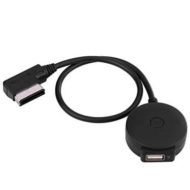 Imagem de aqxreight Cabo adaptador USB fêmea AMI MDI Bluetooth Audio AUX para carro compatível com A6L S5 2010, preto