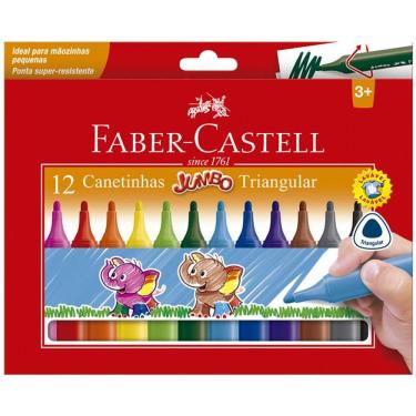 Imagem de Caneta hidrográfica jumbo 150212J 12 cores Faber-Castell