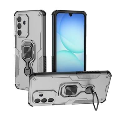 Imagem de SORAKA Capa para Samsung Galaxy A17 5G com suporte de metal rotativo de 360 graus, peça magnética de ferro para suporte magnético de carro, telefone cinza