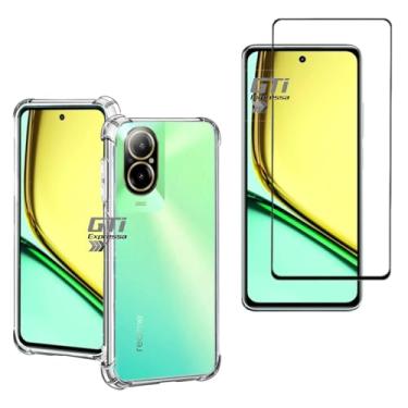 Imagem de Kit Capa Anti Impacto e Película De Vidro 3D 9D Compatível com Realme C67