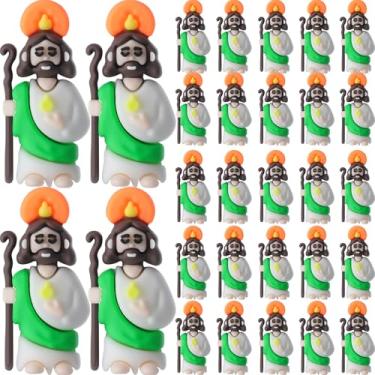 Imagem de Chunful 25 peças mini figuras de São Judas de 3,8 cm, pequenas estátuas religiosas de São Judas Tadeo, estatueta de Tadeo para festa de São Judas e crentes religiosos, presentes para orar em casa