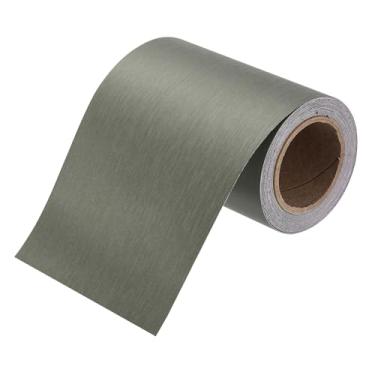 Imagem de HARFINGTON Fita adesiva de grão de madeira de 10 cm x 4,9 m de PVC autoadesivo à prova d'água para moldura removível para moldura de porta de armário de banheiro, ouro oliva