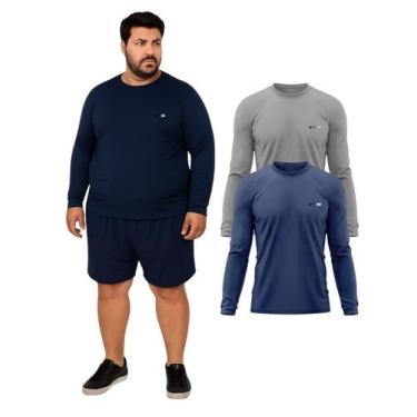 Imagem de Kit 2 Camisetas Manga Longa Com Proteção UV FPS50 Plus Size - Sunset, 