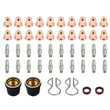 Imagem de Lewan S45 Cortador de Plasma Tocha Kit Acessórios Eletrodos Pontas de Bico Guia Espaçador Tampa de Retenção Difusor de Gás Consumíveis para Tocha S45