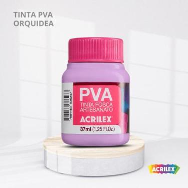 Imagem de Tinta pva fosca para artesanato com 37ml cor orquidea - ACRILEX