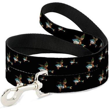 Imagem de Buckle-Down Coleira para animais de estimação - Flying Mallards preto - 1,8 m de comprimento - 3,8 cm (1,5") de largura