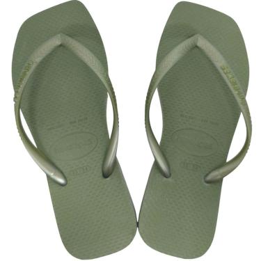 Imagem de Chinelo Dedo Borracha Casual Feminino Bico Quadrado Havaianas Slim Square
