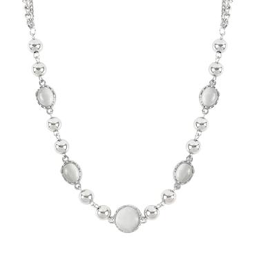 Imagem de Buyongwant Colar irregular para mulheres, pedra olho de gato, gargantilha Y2K, joia moderna, prata