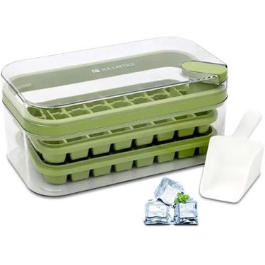 Imagem de Forma de Gelo com 64 Compartimentos, Tampa Removível, Armazenamento Empilhável - Memorável