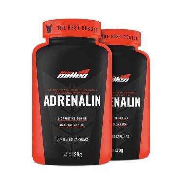 Imagem de Kit 02 L Carnitina Com Cafeína - Adrenalin 60 Cápsulas - New Millen