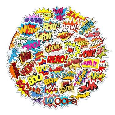 Imagem de Vivieux 50Pcs Surprise Letter Personalized Graffiti Stickers, Prize stickersSuitable for laptops, Guita, Bottles, Skateboards, suitcases, car Bumpers, Cute Stickers for Children, Girl and Teenagers