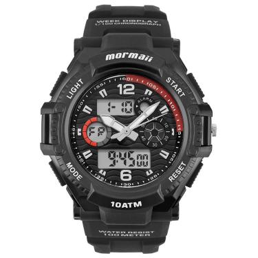 Imagem de Relógio Mormaii Masculino Action Preto - MOM8032P/8R