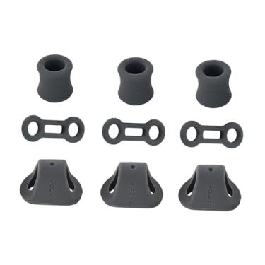 Imagem de Dynwave 9 peças de cordas de mosquetão de escalada, anéis de travamento, ferramenta de retenção de anel fixo, cordas de resgate, rolha de fixação, Cinza