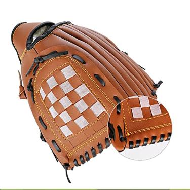 Imagem de Luva de beisebol luvas de beisebol equipamento de prática de softball tamanho 9,5/10,5/11,5/12,5 mão esquerda para homem adulto mulher treino luvas e mitenes de beisebol de softball (cor: BR
