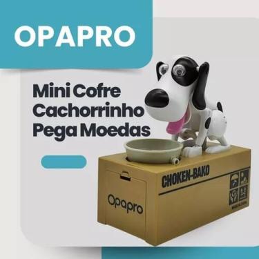 Imagem de Mini Cofre Cachorrinho Pega Moedas Opapro MTC-101 - Cofrinho Automatiz