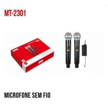 Imagem de Microfone Sem Fio Duplo com Transmissor Tomate MT-2301