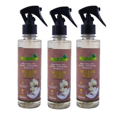 Imagem de Kit 3 Odorizante Para Tecidos Vanilla Milk Mogilândi  250ml