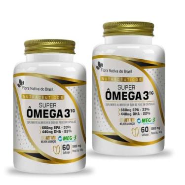 Imagem de Kit Com 02 - Super Ômega 3 (MEG-3) 33EPA/22DHA 1000mg 60 SoftCaps Flor