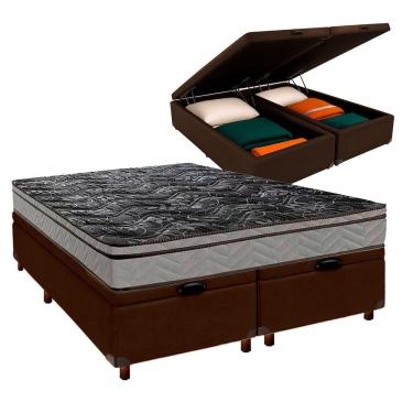 Imagem de Cama Box Bau + Colchão Casal D28 Conforto Paropas