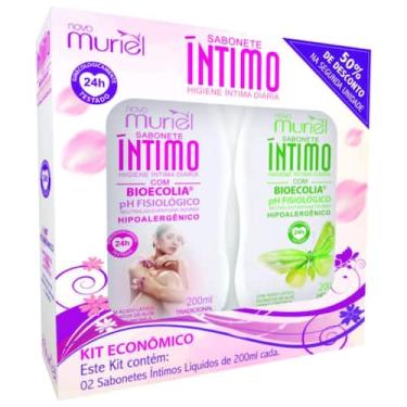 Imagem de Muriel sabonete intimo kit tradicional 200ml + herbal 200ml