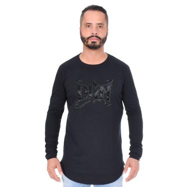 Imagem de Camiseta Masculina Dgn Swag Manga Longa C/ Punho Strass
