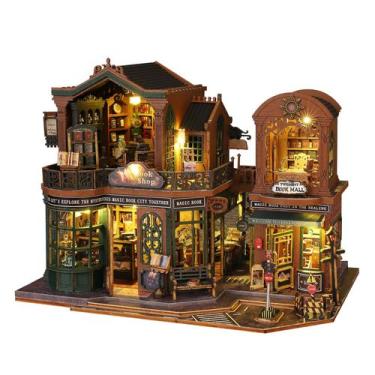Imagem de Kit doméstico em miniatura RHZN Book Shop com luz LED para adultos