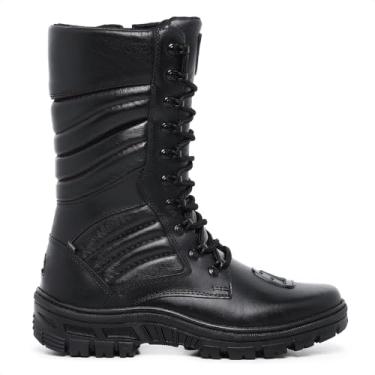 Imagem de Bota Acero Coturno Tático Policial Couro Moto Cano Médio Hunter 8700 (Preto, 39, BR, Adulto, Numérico, 39)