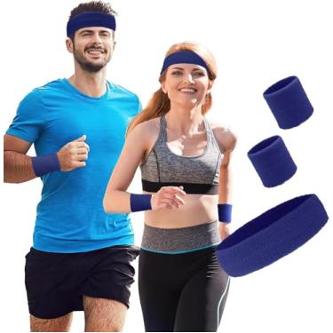 Imagem de Bandanas de treino, pulseiras esportivas e ao ar livre, faixas atléticas para basquete, tênis, malhar