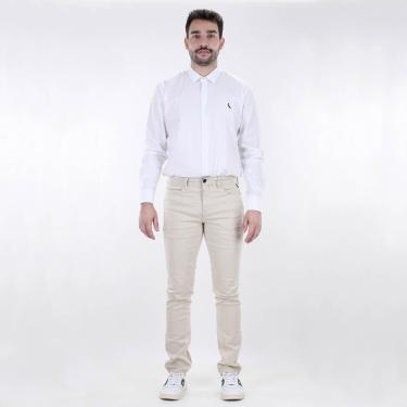 Imagem de Calça Reserva Contínua Skinny Color Bege - Masculino-Masculino