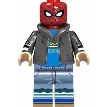 Imagem de Boneco Blocos De Montar Homem Aranha Peter Parker Spiderman