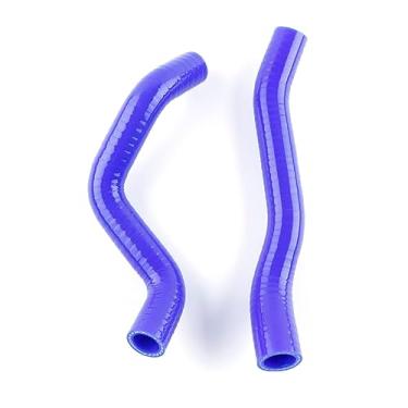Imagem de XAJINGSU Kit de mangueira de refrigeração de radiador de silicone compatível com Kawasaki KFX450R KFX 450 2008-2013 2 peças, 11 cores (azul)