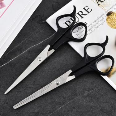 Imagem de 1 tesoura de cabeleireiro, tesoura de barbeiro de aço inoxidável, tesoura de corte de cabelo, ferramentas de cabeleireiro