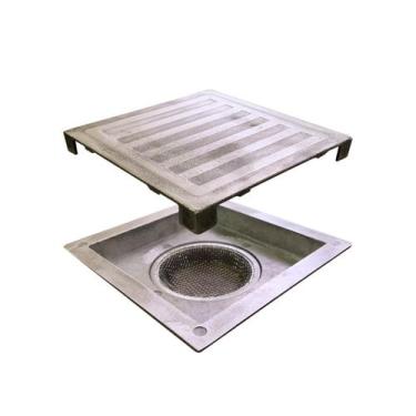 Imagem de Ralo Sekinho Oculto 150x150mm Saída de 100mm Alumínio - Sekapiso