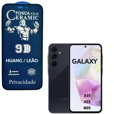 Imagem de Película Cerâmica Fosca Privacidade GALAXY A35 5G / A55 5G / M35 5G,Proteção Total, Anti-Riscos, Anti Espião e Não Deixa Marca De Dedo Na Tela.
