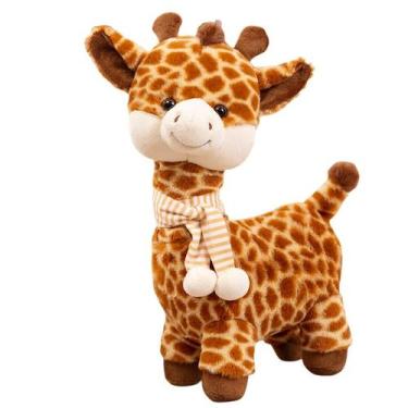 Imagem de Boneca de pelúcia Girafa Stuffed Animal de 45 cm com cachecol para cri