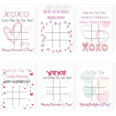 Imagem de Denylo pro 24 Pcs Valentine’s Day Tic Tac Toe Game Cards for Anniversary Wedding Engagement Valentine’s Day Party Decorations
